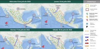 Monzón mexicano activará cuatro días de lluvias intensas, tormentas eléctricas y granizadas en gran parte del país