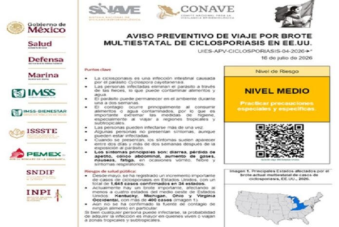 alerta ciclosporiasis