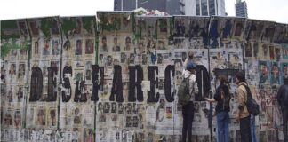 Familias buscadoras realizan jornada de limpieza en la Glorieta de las y los Desaparecidos