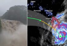 Lala golpea Hawái con vientos huracanados y lluvias torrenciales