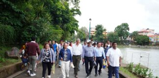 Supervisan autoridades municipales trabajos de rehabilitación del Paseo de Los Lagos