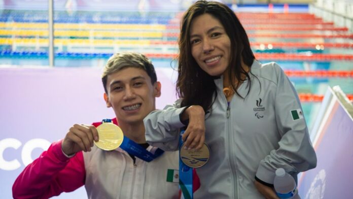 Marcos Zárate y Fabiola Ramíre oro en Para Natación México 2026. Cortesía