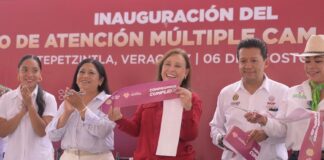 Gobernadora Rocío Nahle cumple con la construcción del Centro de Atención Múltiple en Tepetzintla.