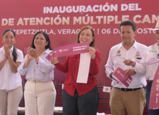 Gobernadora Rocío Nahle cumple con la construcción del Centro de Atención Múltiple en Tepetzintla.