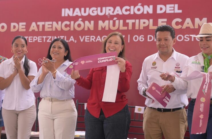 Gobernadora Rocío Nahle cumple con la construcción del Centro de Atención Múltiple en Tepetzintla.