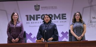 Gobernadora recibe Informe Anual del Tribunal Superior de Justicia del Poder Judicial del Estado