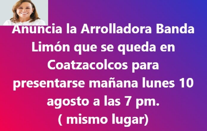 Rocio Nahle mensaje arrolladora Banda Limón