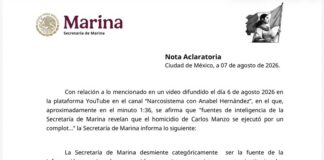Marina desmiente haber informado de un supuesto complot en el asesinato de Carlos Manzo
