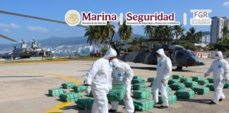 SEMAR asegura frente a Zihuatanejo casi 19 toneladas de cocaína