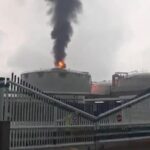 Tormenta eléctrica provoca incendio en Terminal Pajaritos de Coatzacoalcos
