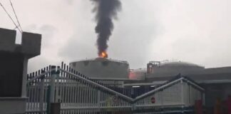 Tormenta eléctrica provoca incendio en Terminal Pajaritos de Coatzacoalcos