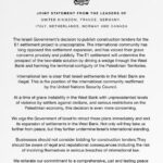 Siete países condenan plan israelí para construir en E1 de Cisjordania.