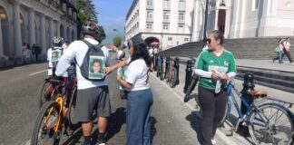 En Xalapa realizan Rodada por personas desaparecidas para visibilizar el problema.