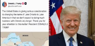 Trump plantea llamar “Lago América” al Lago Ontario en medio de la disputa comercial con Canadá