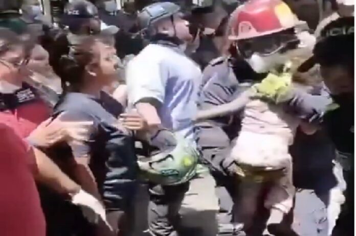 niña rescatada en Colombia