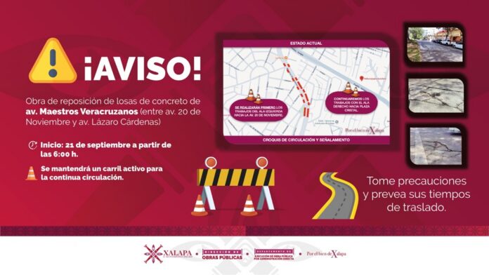 Aviso obra Maestros Veracruzanos