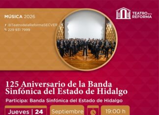 Concierto de la Banda Sinfónica del Estado de Hidalgo en el Teatro de la Reforma