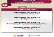 #AlertaSanitaria: Cofepris advierte falsificación de medicamento Saizen, Bedoyecta y Buscapina