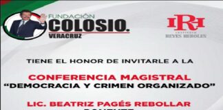 Beatriz Pagés imparte en Xalapa la conferencia magistral “Democracia y Crimen Organizado”