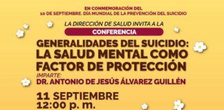 Impartirán conferencia sobre prevención del suicidio y salud mental en Xalapa