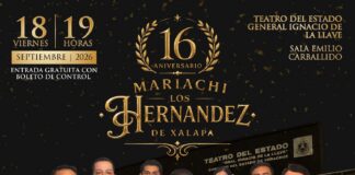Invita la SECVER a celebrar el 16° Aniversario del Mariachi Los Hernández de Xalapa