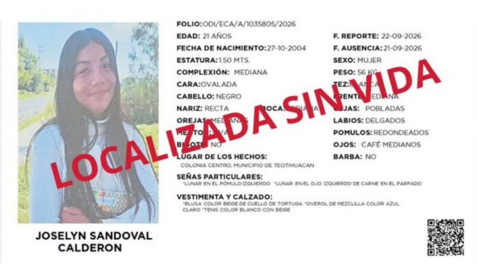 Hallan sin vida a Joselyn N, estudiante de la UAEMex tras dos días de desaparición en Edomex
