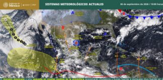 Tormentas y lluvias intensas golpearán a varios estados de México a partir del 7 de septiembre