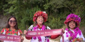 Cumple Rocío Nahle con la Huasteca; inaugura tramo en Huayacocotla – Zontecomatlán