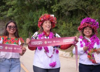 Cumple Rocío Nahle con la Huasteca; inaugura tramo en Huayacocotla – Zontecomatlán