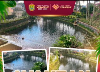 Gobierno de Veracruz realiza labores de limpieza en lago de Las Ánimas