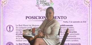 Red Plural de Mujeres Puebla desconoce a Yraima S. por uso indebido de identidad
