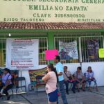 Madres de familia convocan a paro en Secundaria Federal 1 de Minatitlán.