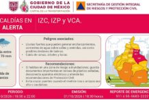 Activan #AlertaRoja en Ciudad de México por pronóstico de lluvias fuertes.