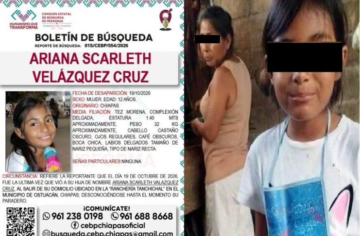 Hallan sin vida a Ariana Scarleth, niña de 12 años desaparecida en Ostuacán, Chiapas