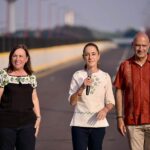 Presidenta Claudia Sheinbaum inaugura Puente Acceso al Puerto de Veracruz; es uno de los 400 puentes que se construirán en el sexenio