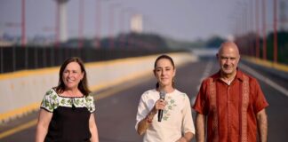 Presidenta Claudia Sheinbaum inaugura Puente Acceso al Puerto de Veracruz; es uno de los 400 puentes que se construirán en el sexenio