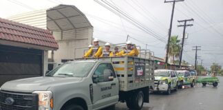 Activan Plan Marina en su Fase de Prevención por fuertes lluvias e inundaciones en Ciudad de Matamoros Tamps.”