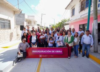 Autoridades municipales inauguran obra de pavimentación integral y ponen en marcha una más