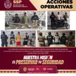 11 personas detenidas y casi 100 dosis de presuntas sustancias ilícitas, en acciones operativas