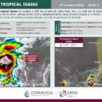 Tormenta tropical Isaías se aleja de Veracruz; disminuirán las lluvias durante esta semana: Conagua.