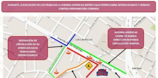 Ayuntamiento informa sobre cierre vial en la avenida Américas por obras de drenaje pluvial
