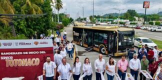 Inaugura Rocío Nahle servicio Totonaco con 40 autobuses en Poza Rica