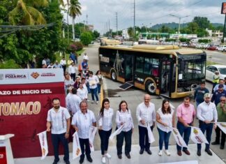 Inaugura Rocío Nahle servicio Totonaco con 40 autobuses en Poza Rica