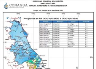 Protección Civil de Xalapa llama a extremar precauciones ante lluvias fuertes este fin de semana