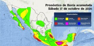 Presidenta Sheinbaum exhorta a la población de nueve estados por lluvias ante paso de huracán Trudy y frente frío