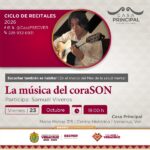 Ciclo de recitales musicales durante octubre, en el Centro Cultural Casa Principal