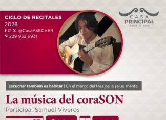 Ciclo de recitales musicales durante octubre, en el Centro Cultural Casa Principal