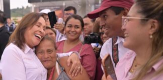Rocío Nahle anuncia planta de tratamiento de agua, reubicación de familias y acciones de seguridad para Poza Rica.