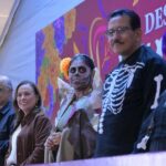 Entre ánimas y leyendas, veracruzanos dan vida al Mictlán con Desfile Monumental