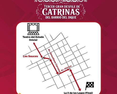 #AVISO XALAPA: Cierre de calles por Desfile de Catrinas